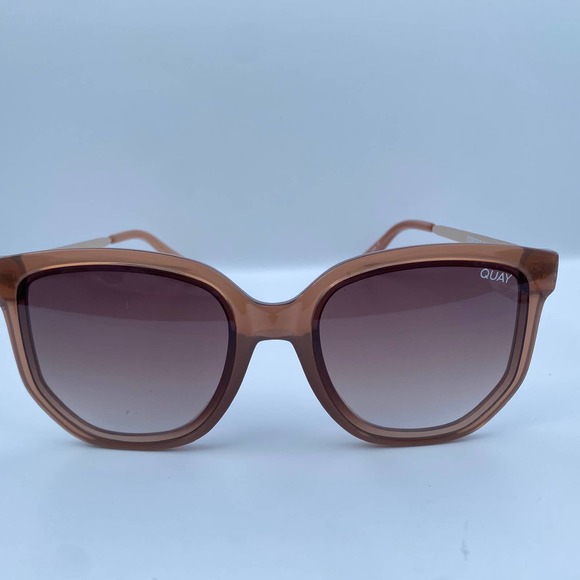Quay Australia Coffee Run Caramel Brown Sunglasses Oversized Women's - Picture 6 of 9